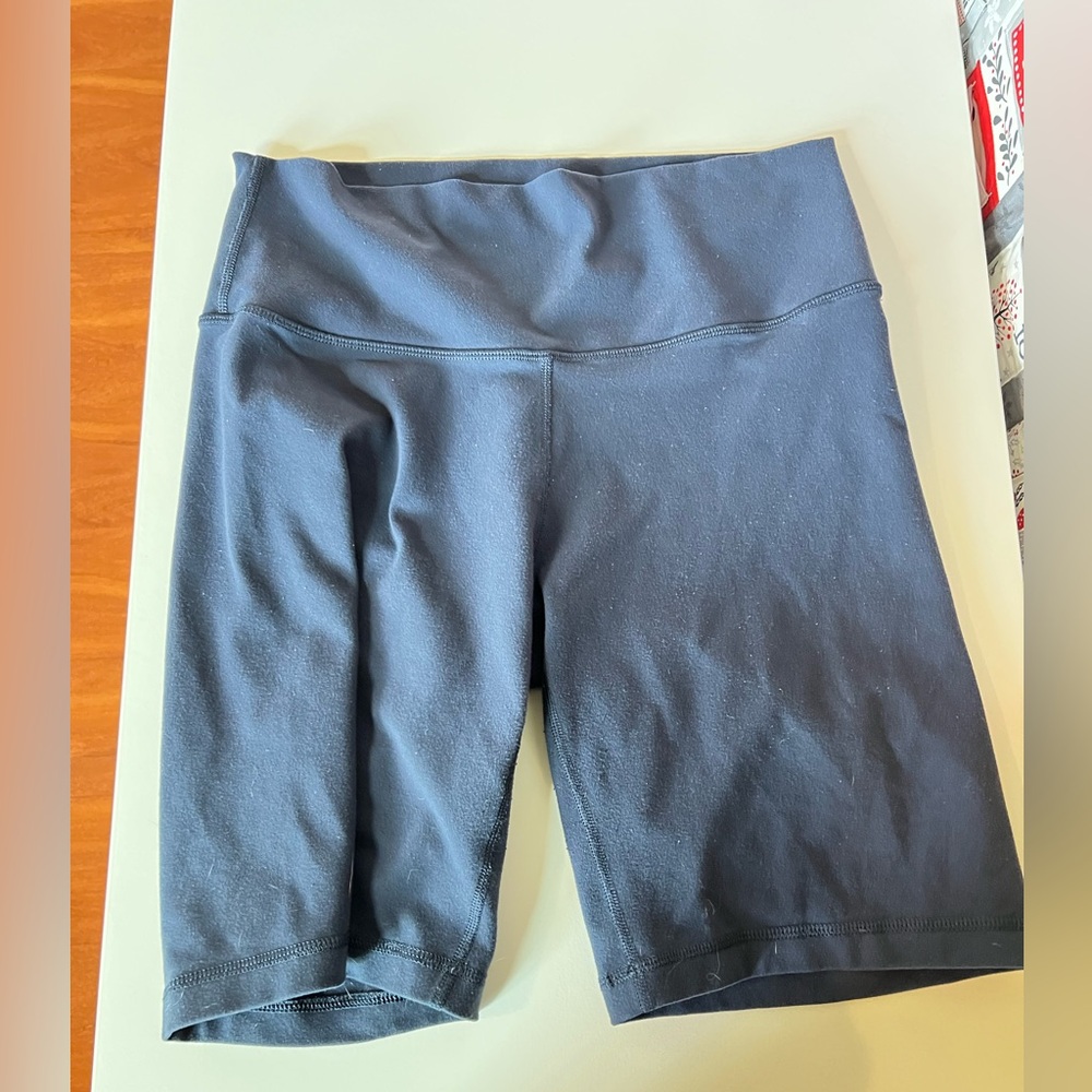 TNA Dark Blue Bike Shorts (Aritzia)